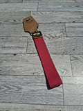 Pink/brass 6" keychain