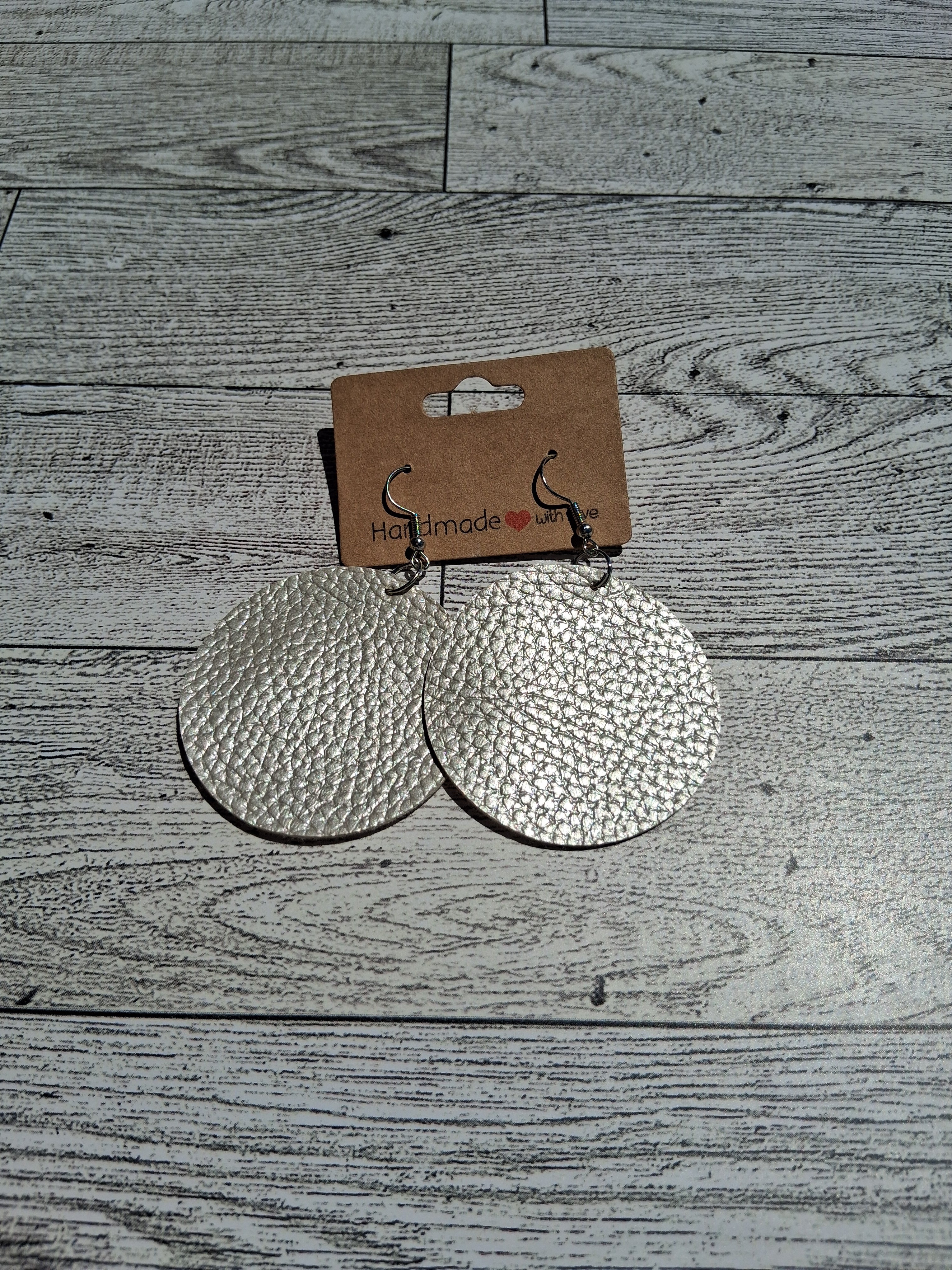 White circle earring