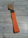Orange/brass 6" keychain