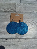 Blue circle earring