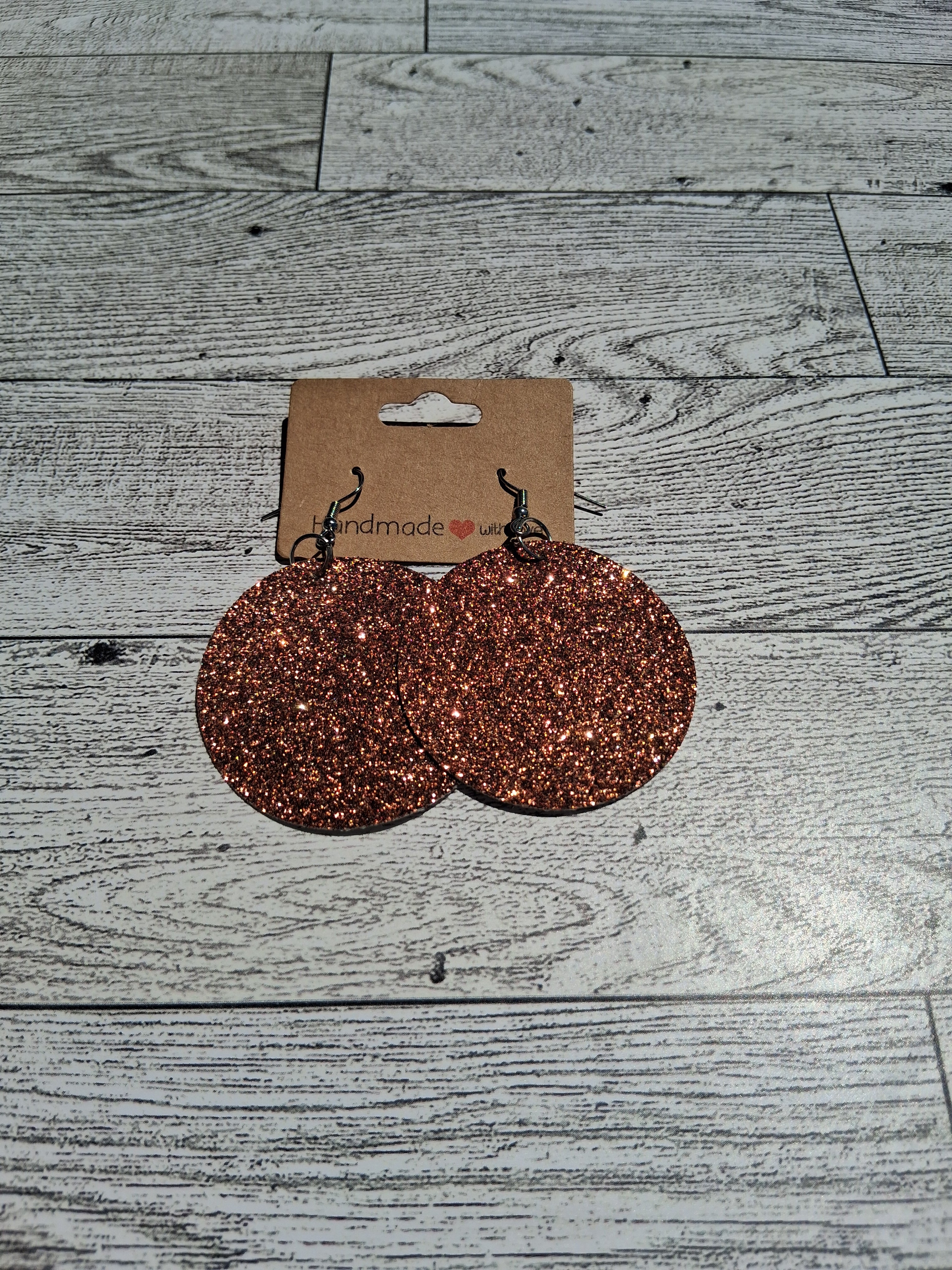 Copper circle earring